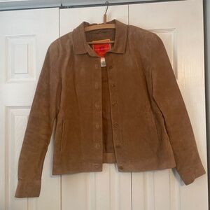 Jacket, faux suede, light brown